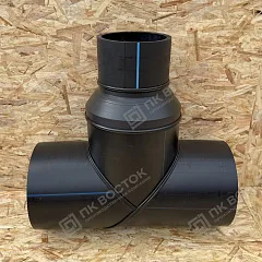 Тройник сварной ПНД ПЭ100 переходной 315х225 мм SDR 13,6